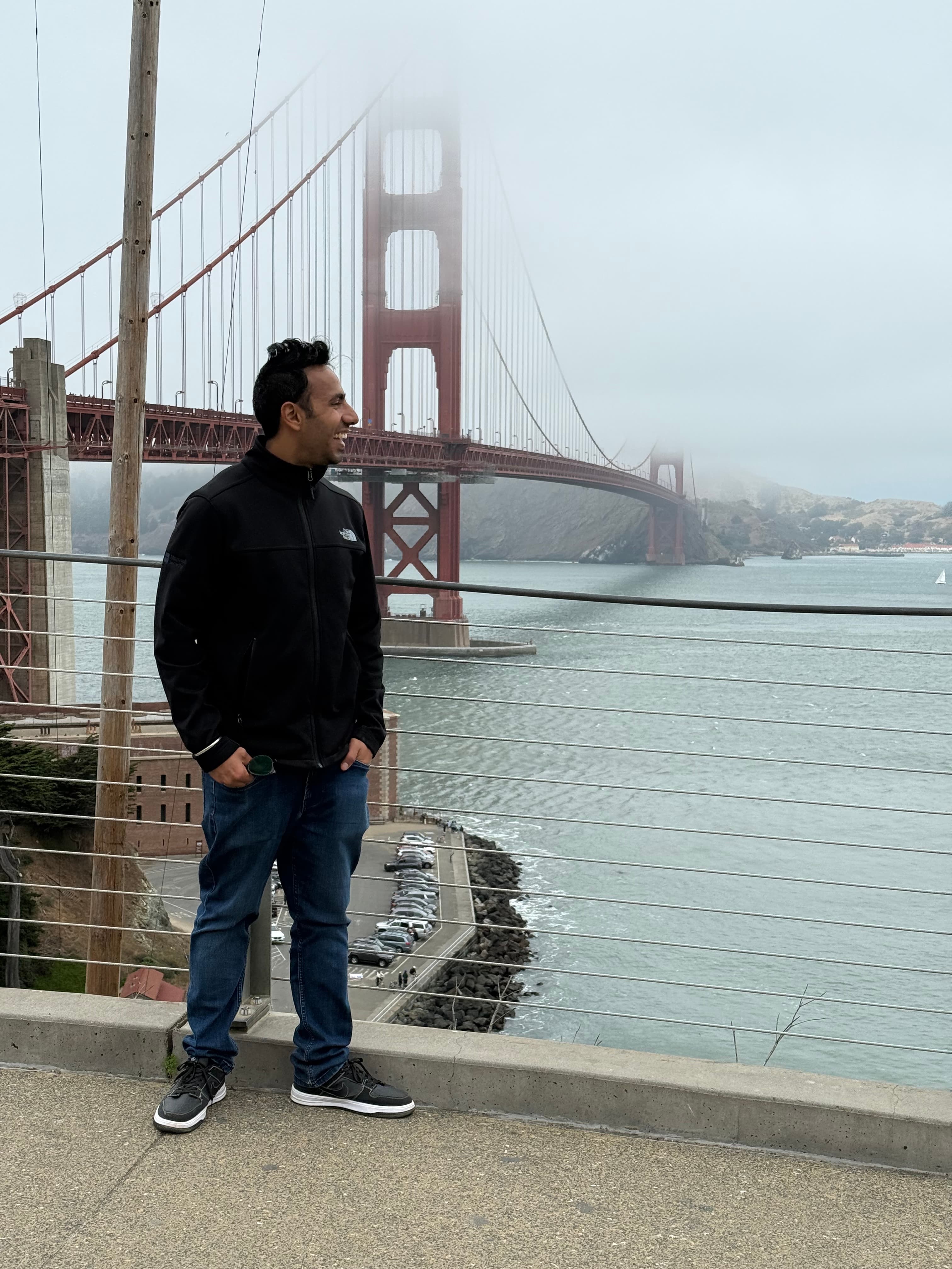 Clear day by the Golden Gate Bridge